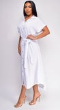 Blakely White Button Down Shirt Dress
