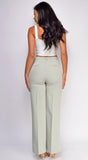 Delta Light Sage Green Wide Leg Pants