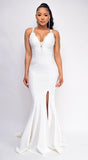 Amelie White Lace Detail Bridal Gown Dress