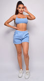 Go For It Baby Blue Shorts & Crop Top Lounge Set