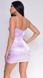 Lyla Lavender Purple Satin Mini Dress