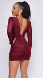 Adaly Ruby Red Wrap Dress