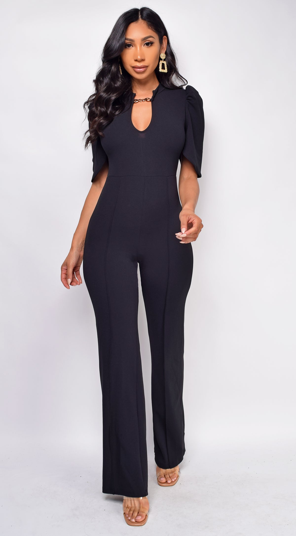 Calandra Black Chain Jumpsuit