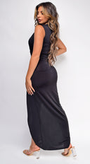 Lima Wrap Maxi Dress - Black