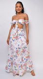 Bermuda White Floral Print Set