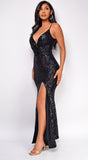 Euphrasia Black Sequin Gown