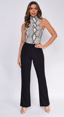 Ava Black Flared Bottom Pants