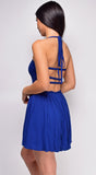 Infinite Moment Midnight Blue Smocked Top Skater Mini Dress