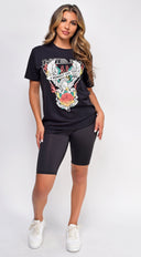 Twisted Love Black Graphic Tee