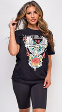 Twisted Love Black Graphic Tee