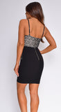 Tayla Black Bustier Lace Dress
