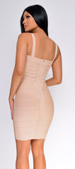 Cynthia Nude Bandage Dress - Emprada