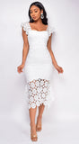 Zara White Crochet Lace Dress