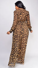Brooke Brown Leopard Print Maxi Dress