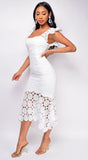 Zara White Crochet Lace Dress