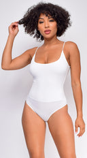 Ela White Basic Bodysuit