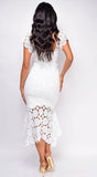 Zara White Crochet Lace Dress