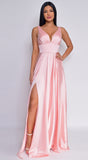Everleigh Blush Pink Satin Gown