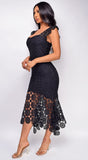 Zara Black Crochet Lace Dress