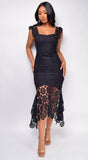 Zara Black Crochet Lace Dress