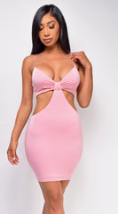 Katrina Pink Cut Out Dress