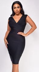 Anniston Bandage Midi Dress - Black