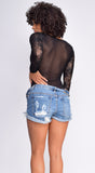 Dian Black Lace Long Sleeve Bodysuit