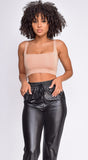 Ilva Nude Square Neck Crop top
