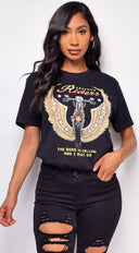 Freedom Riders Black Boyfriend Graphic Tee