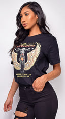 Freedom Riders Black Boyfriend Graphic Tee