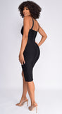 Camilla Black Square Neck Bandage Dress