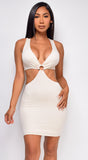 Ania Nude Cut Out Ring Dress
