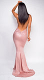 Noah Dusty Pink Low Back Gown