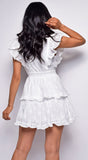 Brazil White Ruffled Dress