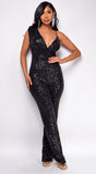 Bailey Black Sequin Jumpsuit