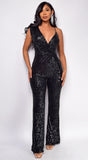Bailey Black Sequin Jumpsuit