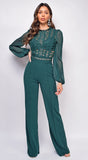 Nerine Green Lace Jumpsuit