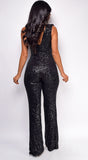 Bailey Black Sequin Jumpsuit