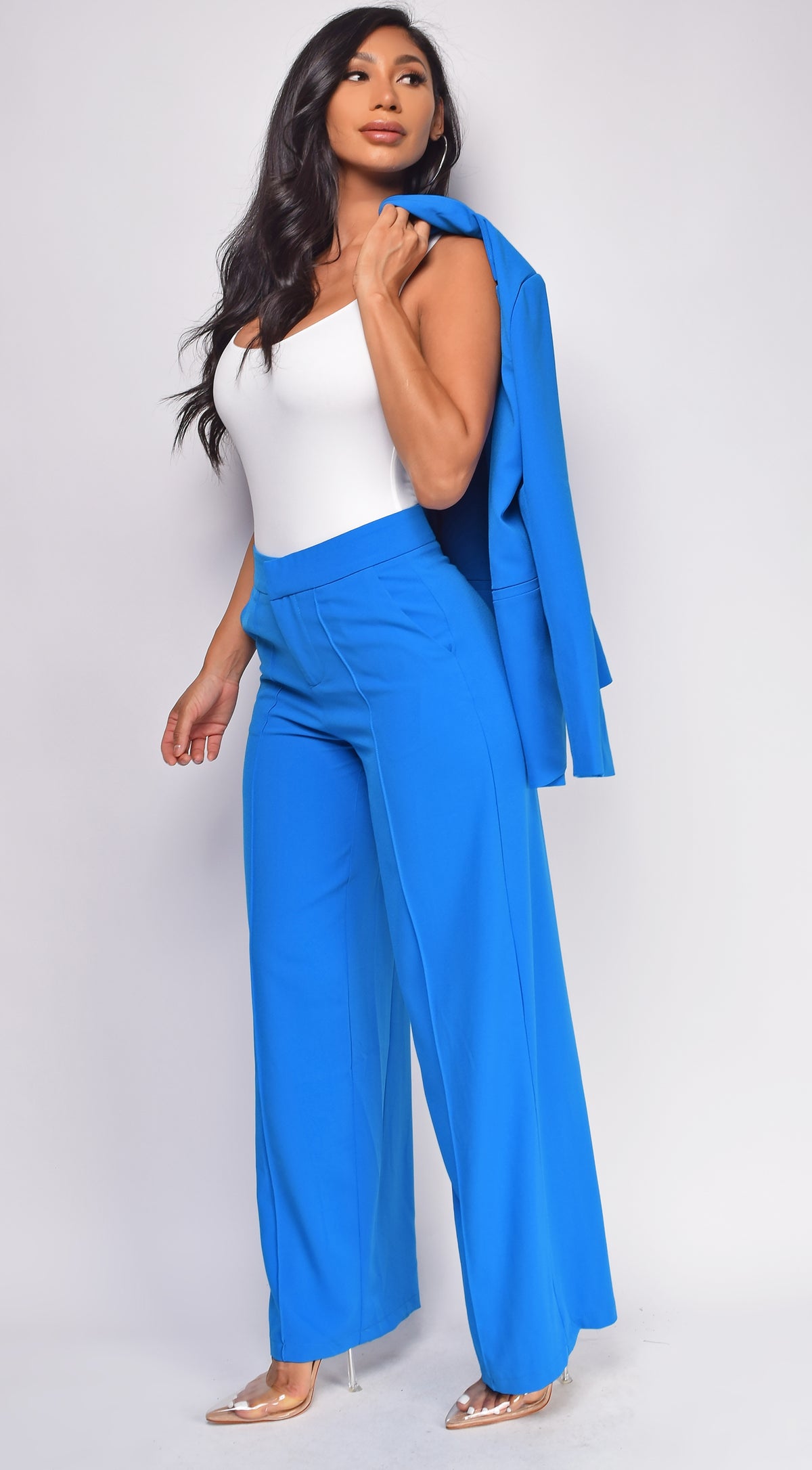 Chelsea Blue Oversized Blazer Set