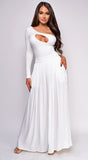 Paris White Pleated Wide Leg Pants