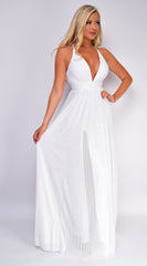 Renetta White Sequin Gown