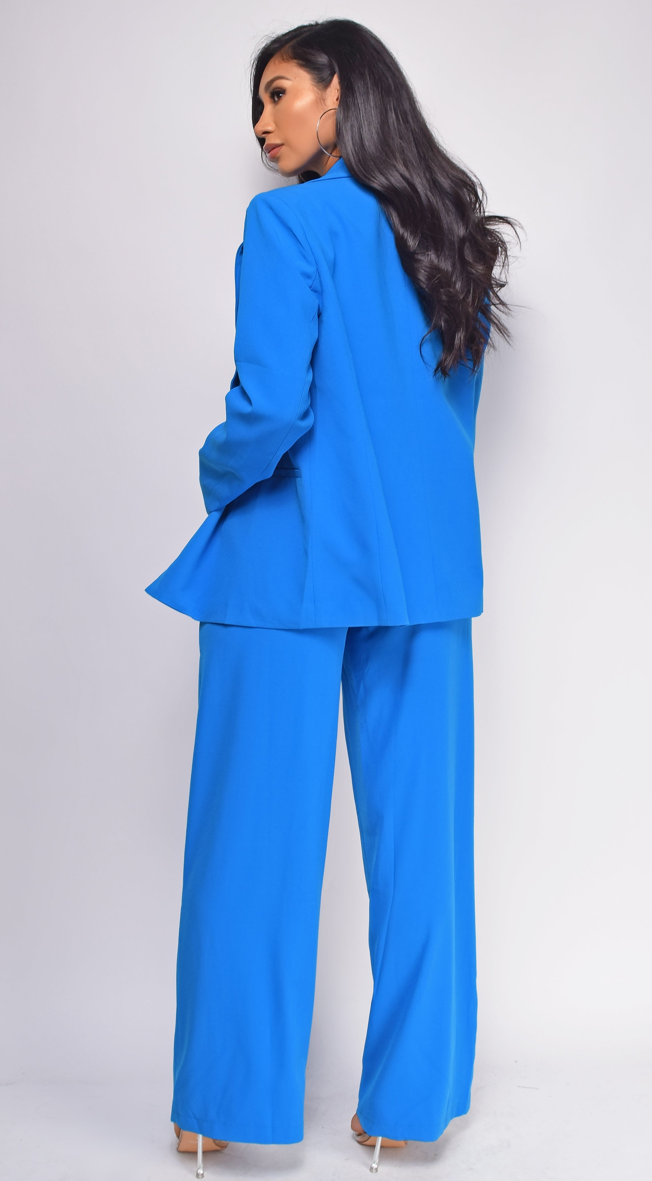 Chelsea Blue Oversized Blazer Set