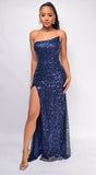 Kaz Blue Sequin Gown