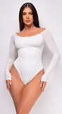 Allison White Basic Bodysuit