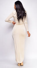 Mika Wrap Maxi Dress - Cream