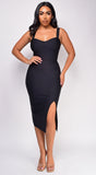 Viola Black Bandage Midi Dress