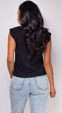 Riri Black Basic Crew Neck Muscle Top