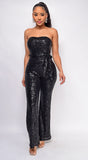Andrea Black Sequin Jumpsuit