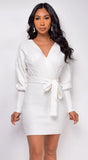 Maia White Sweater Dress