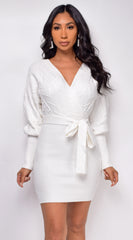 Maia White Sweater Dress